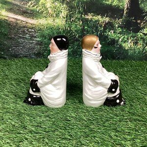 Vintage MANN Harlequin Pierrot Art Deco Bookends